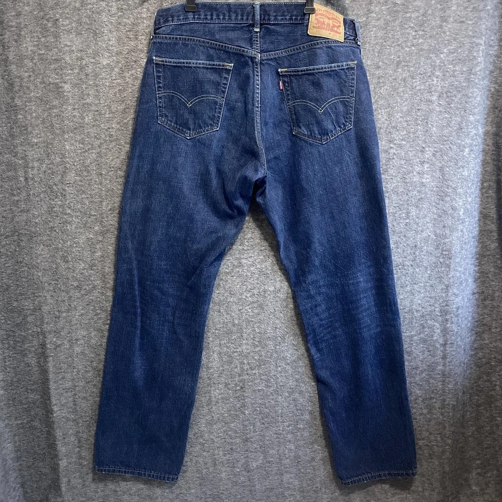 Levis 559 Jeans Mens 36x34 Blue Relaxed Straight Dark Wash‎ Denim 100% Cotton